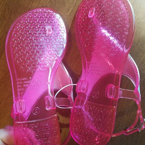 🚫SOLD 🚫SOLD🚫Fun pink jellies big girls size 2 - Picture 3 of 4